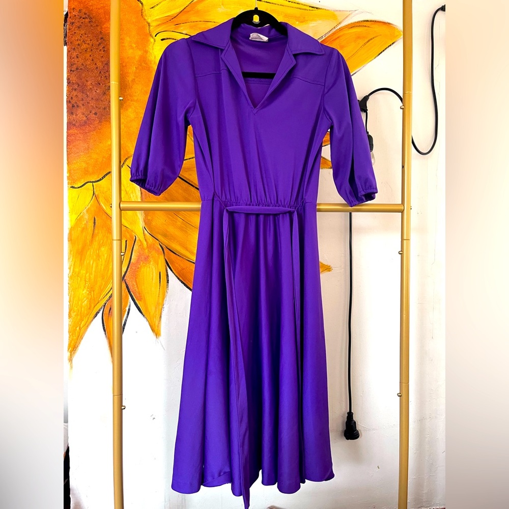 Queen Rows Inc Vintage  Purple Women's Dress